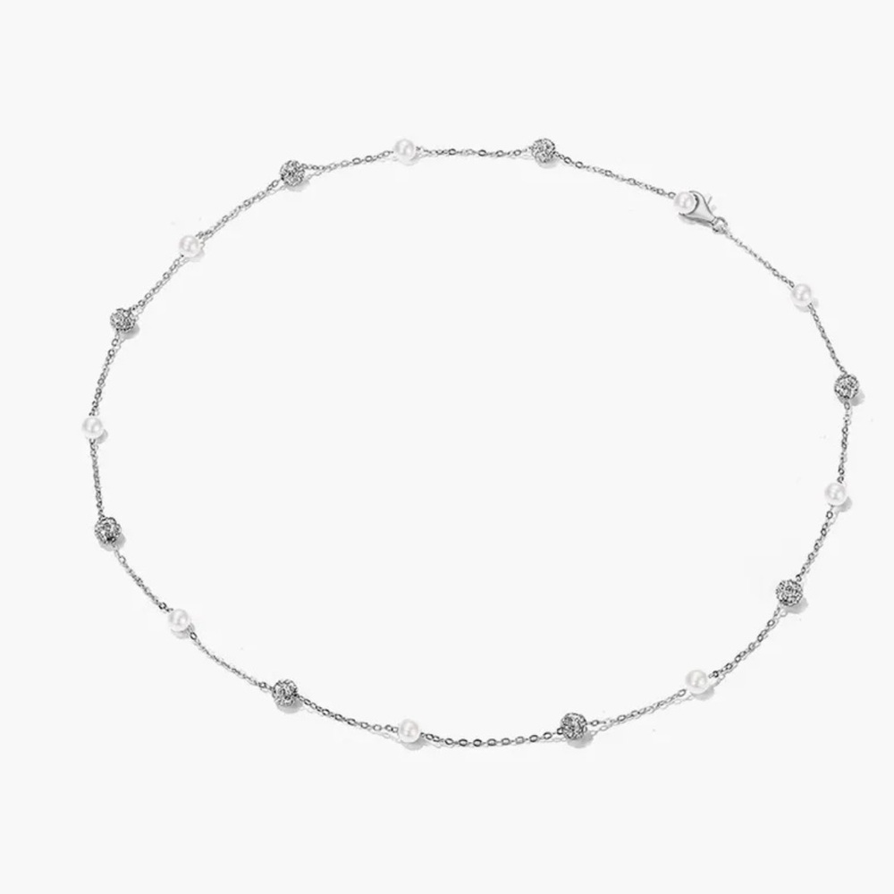 925 Sterling Silver Fresh Water Pearls Necklace - Picture 8 of 8